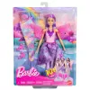 Bambola Barbie set moda fantasy con accessori, tra cui coda da sirena, ali da fata e collane