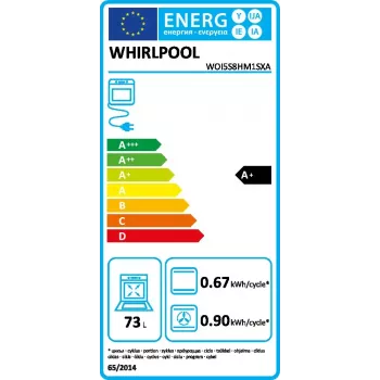 Whirlpool WOI5S8HM1SXA 73 L nero, acciaio inox