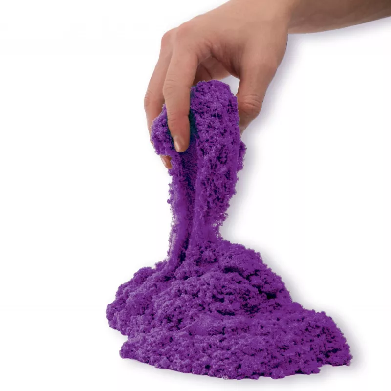 Kinetic Sand, 2 libbre di sabbia da gioco viola, giocattoli sensoriali modellabili per bambini, sacchetto richiudibile (la confezione può variare), dai 3 anni