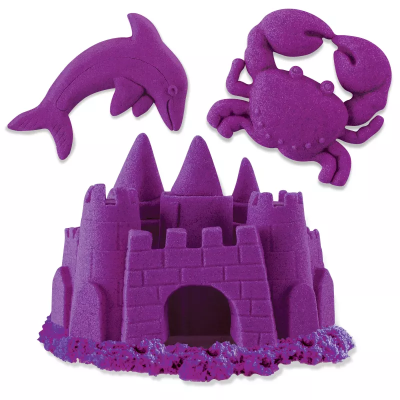 Kinetic Sand, 2 libbre di sabbia da gioco viola, giocattoli sensoriali modellabili per bambini, sacchetto richiudibile (la confezione può variare), dai 3 anni
