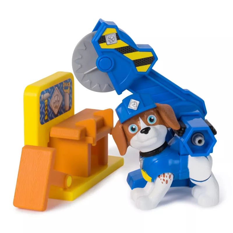 Set di personaggi Usorteret Rubble & Wheeler Power Tool Pups con 2 attrezzi e 2 accessori da costruzione, dai 3 anni