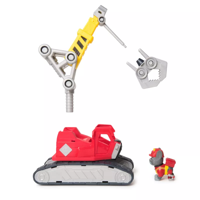 Gru con gancio Spin Master Rubble & Crew Chargers Mega Power con figura Charger, 2 utensili rimovibili, plastica, per bambini dai 3 anni