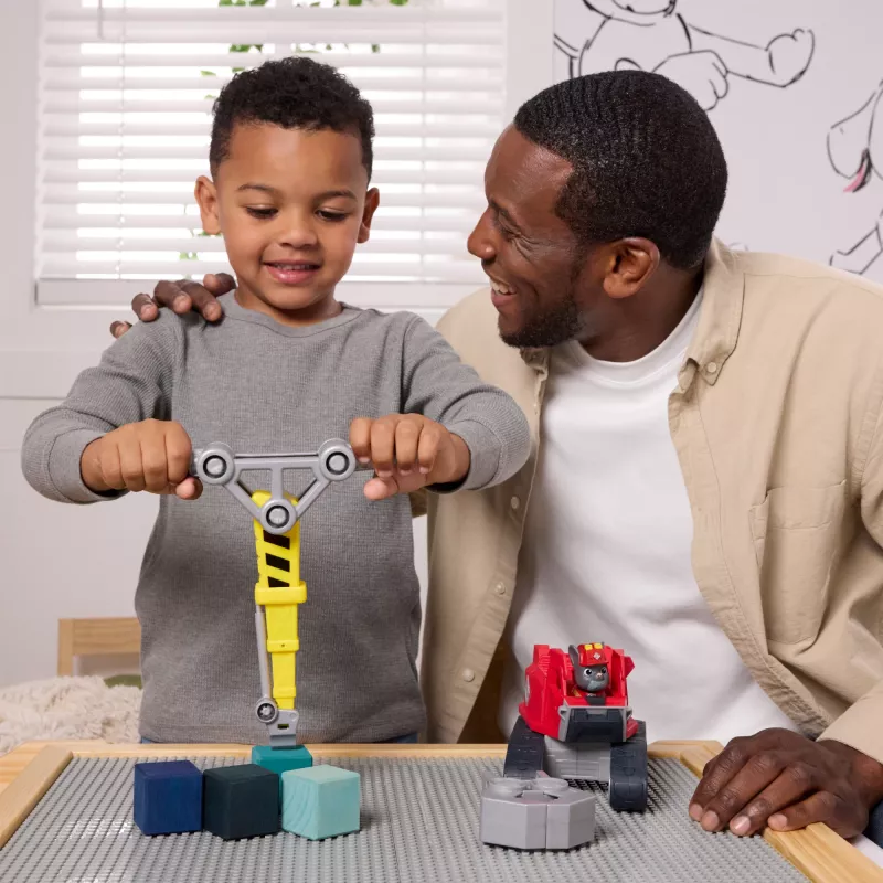 Gru con gancio Spin Master Rubble & Crew Chargers Mega Power con figura Charger, 2 utensili rimovibili, plastica, per bambini dai 3 anni