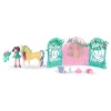 Unicorn Academy, set di gioco con bambola Ava e stalla foglia che cambia colore, idea regalo di Pasqua, 15 accessori, bambole e giocattoli unicorno per bambine dai 4 anni