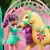 Unicorn Academy, set di gioco con bambola Ava e stalla foglia che cambia colore, idea regalo di Pasqua, 15 accessori, bambole e giocattoli unicorno per bambine dai 4 anni