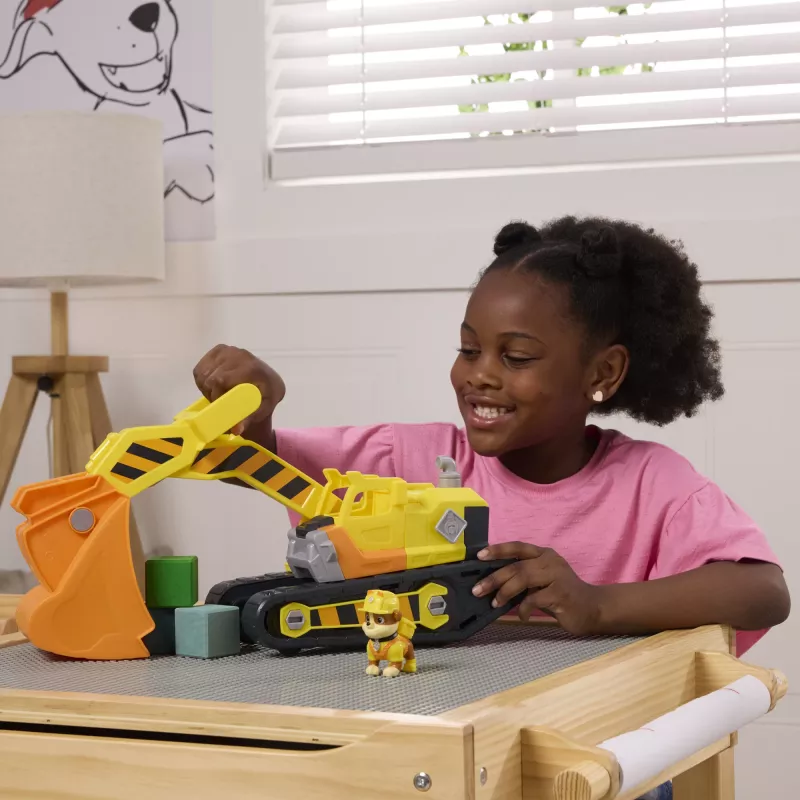 Rubble & Crew bulldozer con attrezzi ultimate di Rubble, camion giocattolo con action figure, giocattolo per bambini e bambine PAW Patrol dai 3 anni