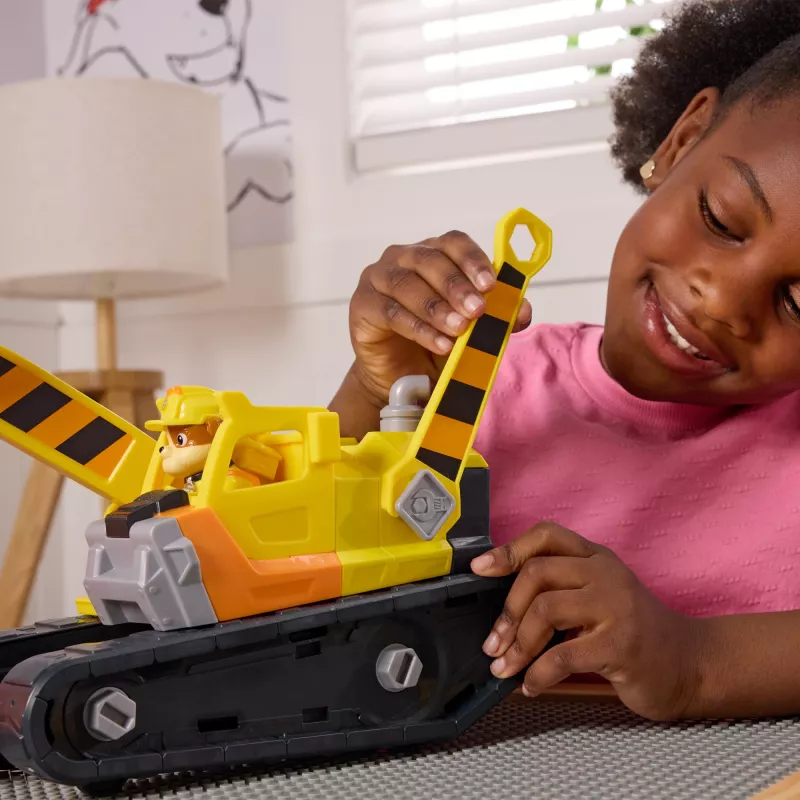 Rubble & Crew bulldozer con attrezzi ultimate di Rubble, camion giocattolo con action figure, giocattolo per bambini e bambine PAW Patrol dai 3 anni