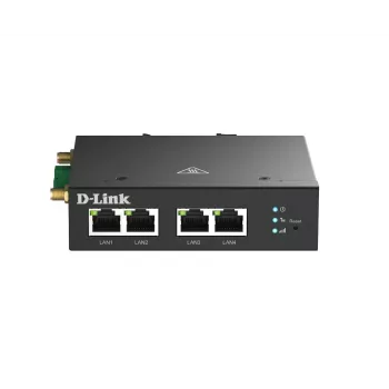 Router mobile D-Link DWM-314-T 4G LTE VPN nero per montaggio su guida DIN