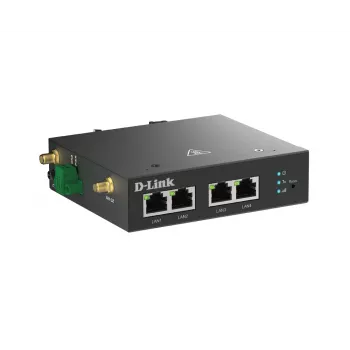 Router mobile D-Link DWM-314-T 4G LTE VPN nero per montaggio su guida DIN