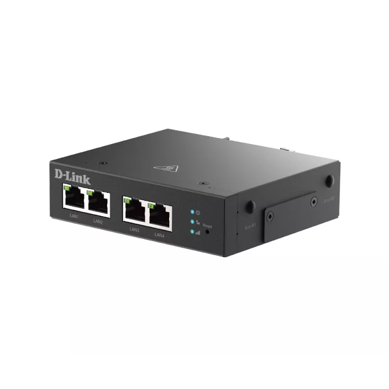 Router mobile D-Link DWM-314-T 4G LTE VPN nero per montaggio su guida DIN