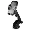 Savio CH-04 supporto telefono per auto, montaggio su parabrezza/cruscotto, nero