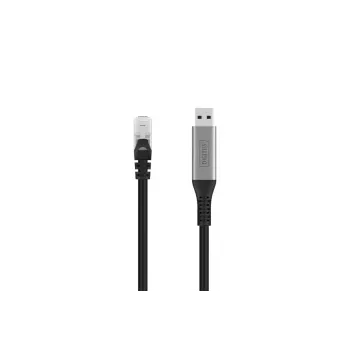 DIGITUS USB 3.2 Gen1 – cavo Ethernet RJ45 – CAT6a S/FTP nero – 3m