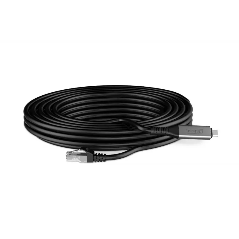 DIGITUS USB-C 3.2 Gen1 - cavo Ethernet RJ45 - CAT6a S/FTP nero - 5m