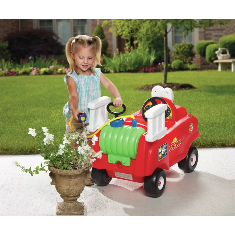 Little Tikes Spray & Rescue auto dei vigili del fuoco, 1,5 anno/i, 4 ruote, plastica, nero, rosso, bianco