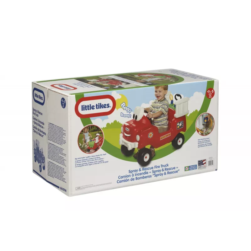 Little Tikes Spray & Rescue auto dei vigili del fuoco, 1,5 anno/i, 4 ruote, plastica, nero, rosso, bianco