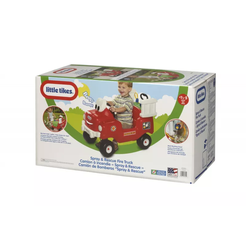 Little Tikes Spray & Rescue auto dei vigili del fuoco, 1,5 anno/i, 4 ruote, plastica, nero, rosso, bianco