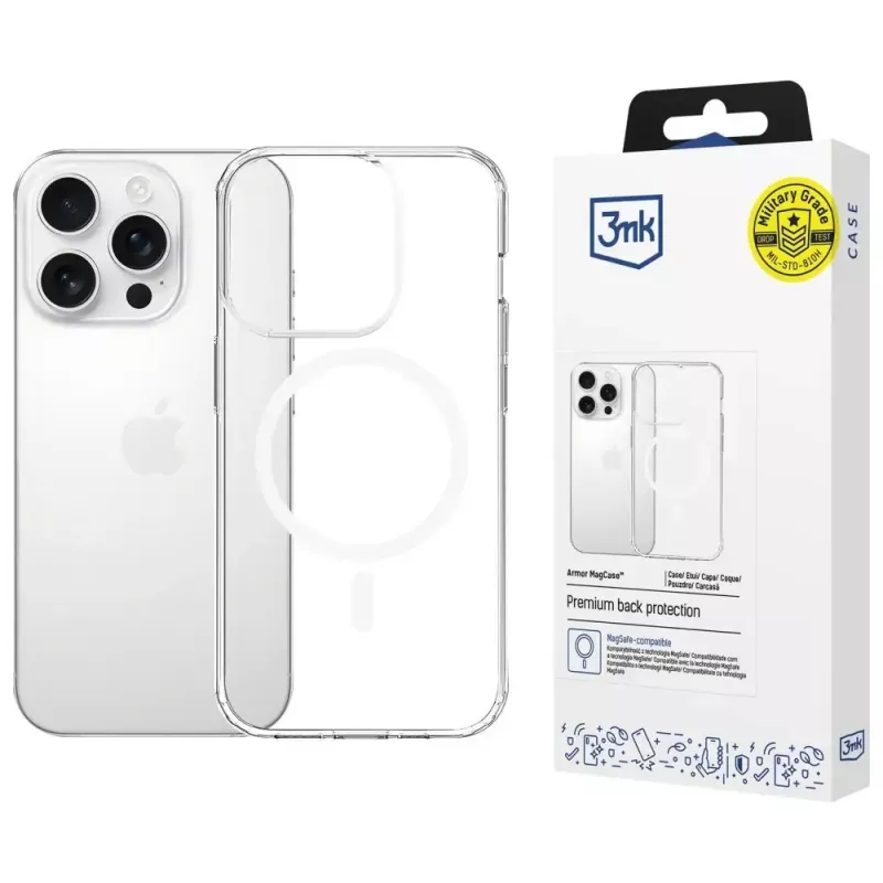 Custodia protettiva MagCase per Apple iPhone 14 Pro di 3MK con fissaggio magnetico e protezione robusta
