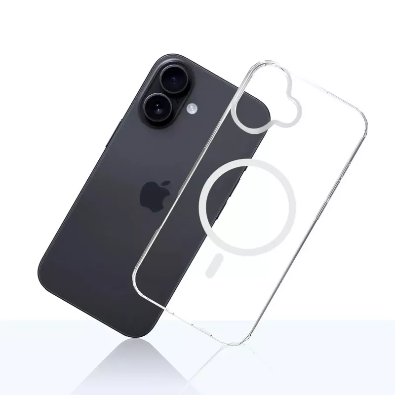 Cover custodia per cellulare 3MK Armor MagCase per iPhone 16, 6,1 pollici (15,5 cm), trasparente, PC+TPU