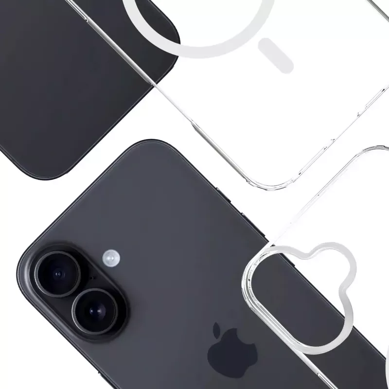 Cover custodia per cellulare 3MK Armor MagCase per iPhone 16, 6,1 pollici (15,5 cm), trasparente, PC+TPU