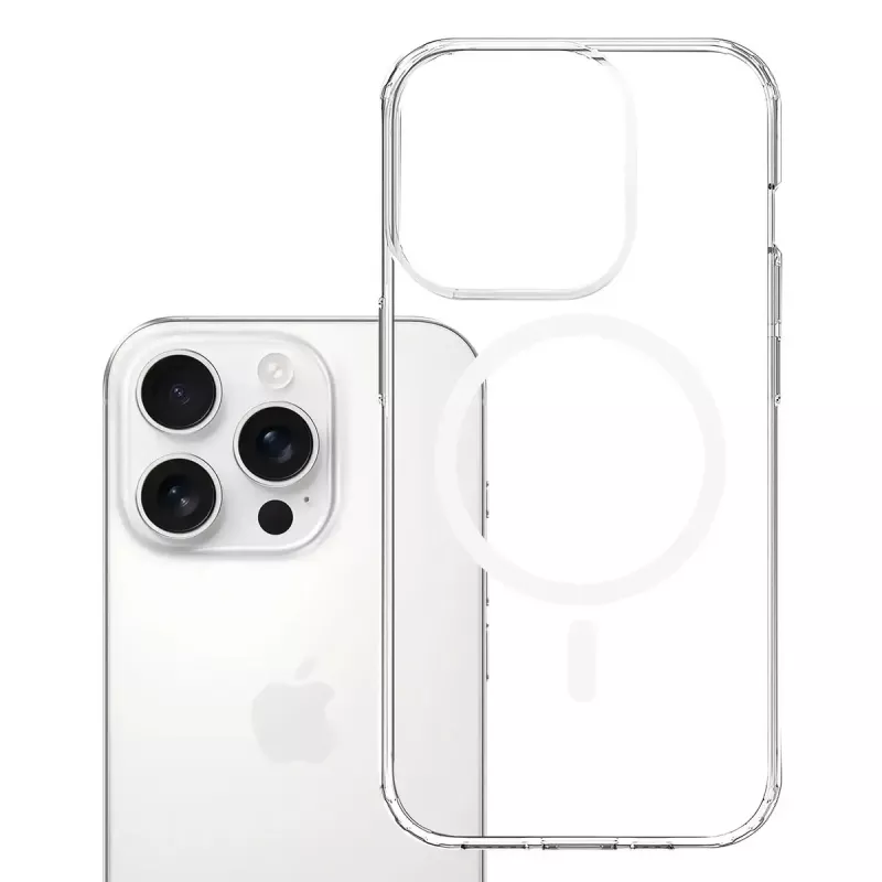 3MK Armor MagCase custodia per iPhone 16 Pro Max, MagSafe, trasparente, TPU