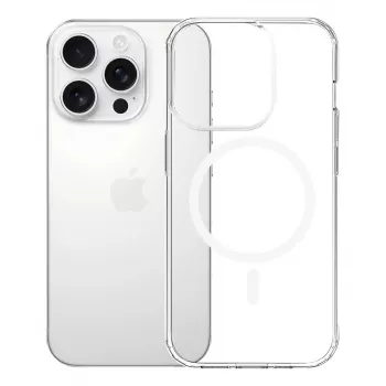 Custodia per cellulare 3MK Armor MagCase Cover per iPhone 16 Pro Max, compatibile con 17,5 cm (6,9 pollici), trasparente, PC+TPU