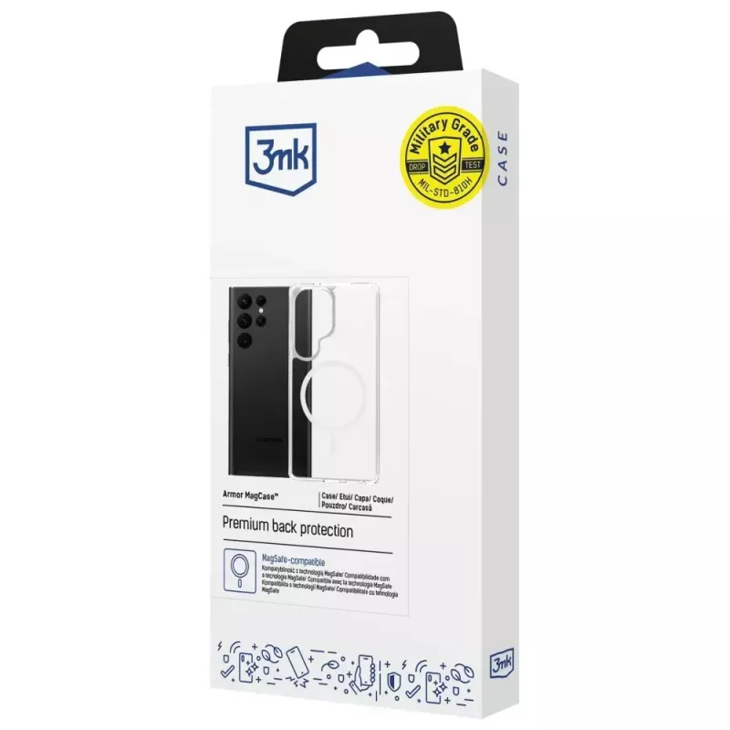 Custodia protettiva 3MK Armor MagCase per Samsung Galaxy S24 Ultra – robusta, leggera, compatibile magneticamente