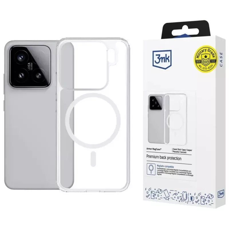 Custodia protettiva MagCase Armor di 3MK per Xiaomi 15 Pro — custodia per cellulare sottile e resistente