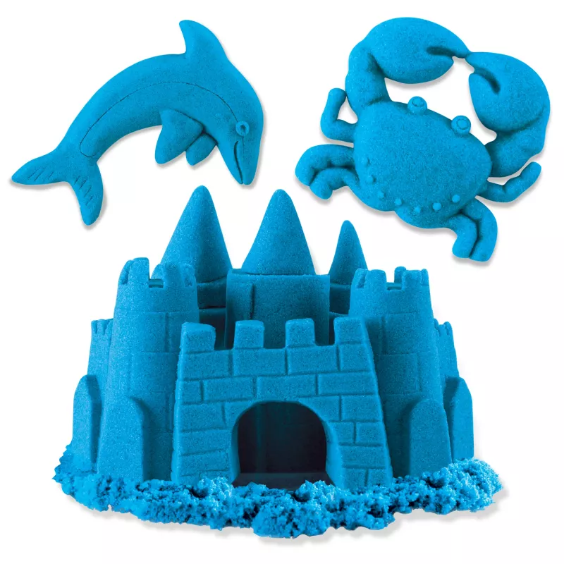 Kinetic Sand, 2 libbre di sabbia da gioco blu, giocattoli sensoriali modellabili per bambini, sacchetto richiudibile (la confezione può variare), per bambini dai 3 anni in su