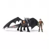 DreamWorks Dragons, Dragon Trainer, Sdentato e Hiccup, action figure duo vichingo, giocattolo per bambini dai 4 anni in su