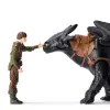 DreamWorks Dragons, Dragon Trainer, Sdentato e Hiccup, action figure duo vichingo, giocattolo per bambini dai 4 anni in su