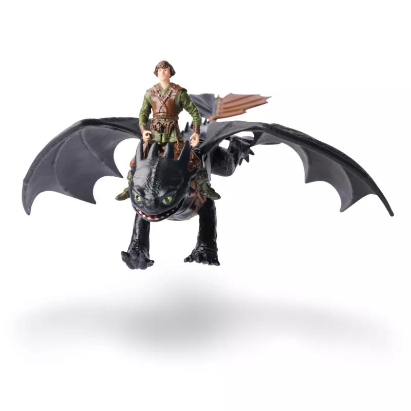 DreamWorks Dragons, Dragon Trainer, Sdentato e Hiccup, action figure duo vichingo, giocattolo per bambini dai 4 anni in su