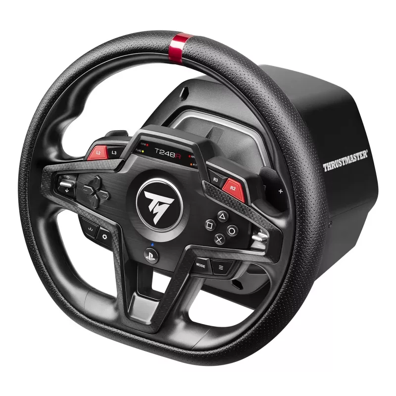 Volante e pedali Thrustmaster T248R nero — USB, trasmissione ibrida, force feedback, display LCD, volante in pelle