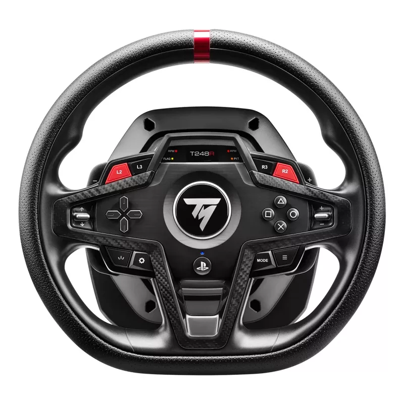 Volante e pedali Thrustmaster T248R nero — USB, trasmissione ibrida, force feedback, display LCD, volante in pelle