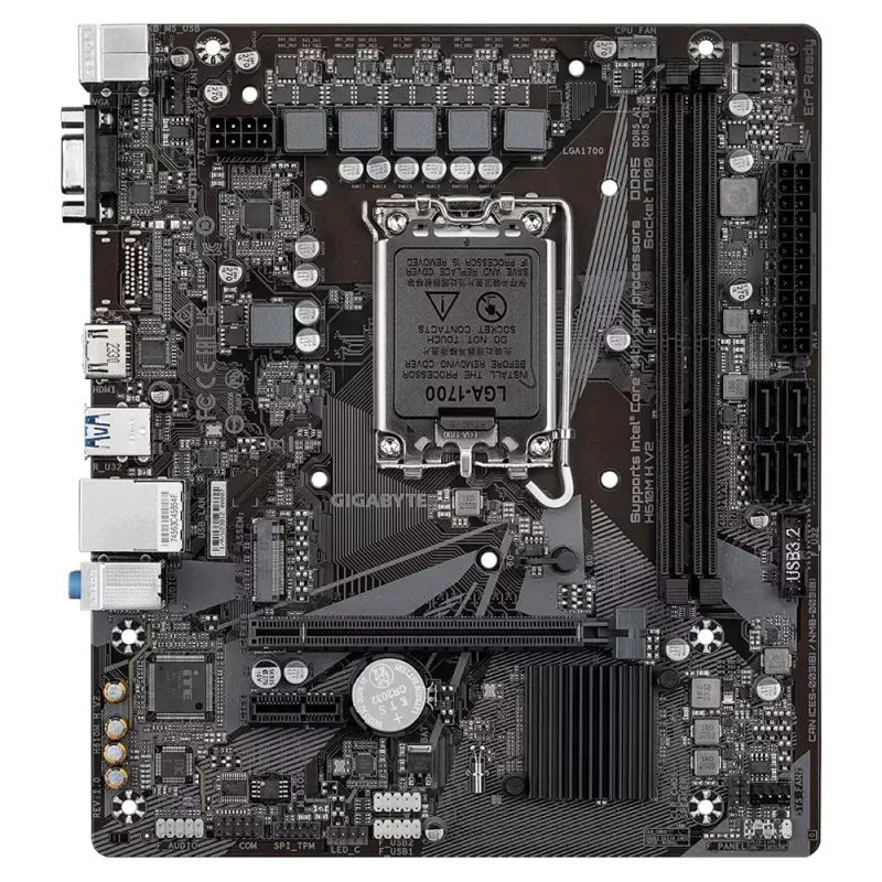 Scheda madre GIGABYTE H610M H V2, Intel H610, LGA 1700, Micro ATX