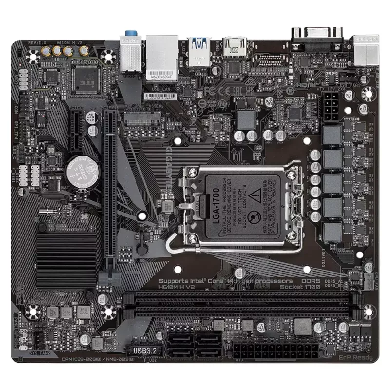 Scheda madre GIGABYTE H610M H V2, Intel H610, LGA 1700, Micro ATX