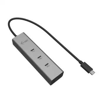 Hub di ricarica USB-C i-tec Metal 5 porte con video USB-C 8K + Power Delivery 85W