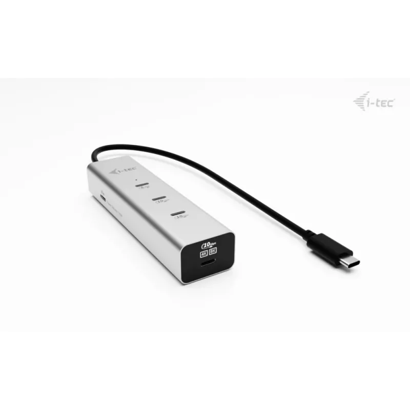 Hub di ricarica USB-C i-tec Metal 5 porte con video USB-C 8K + Power Delivery 85W
