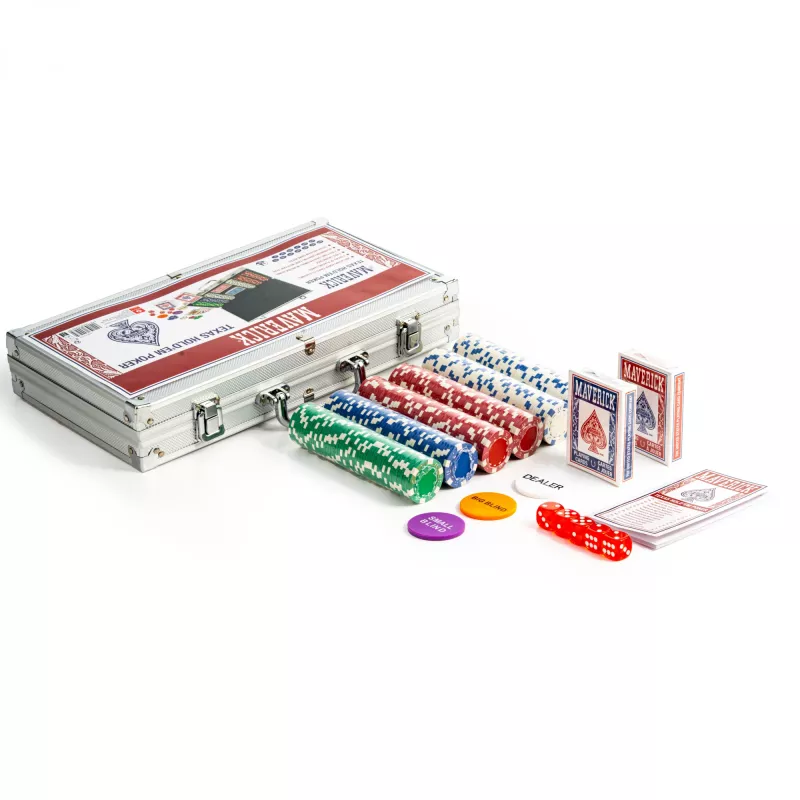 Set da poker Cartamundi Maverick — gettoni in plastica 11,5 g, valigetta 385×240×65 mm