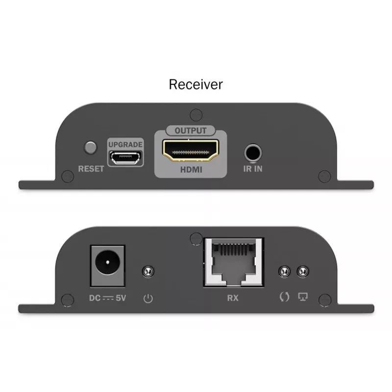 DIGITUS HDMI IP Extender Set - 4K/60Hz 120/200 m, uno-a-molti, CAT, nero