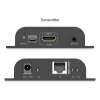 DIGITUS HDMI IP Extender Set - 4K/60Hz 120/200 m, PoE, uno-a-molti, CAT, nero