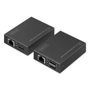 DIGITUS HDMI KVM Extender Set – 4K/30Hz 40/70m PoC CAT nero
