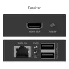 DIGITUS HDMI KVM Extender Set – 4K/30Hz 40/70m PoC CAT nero