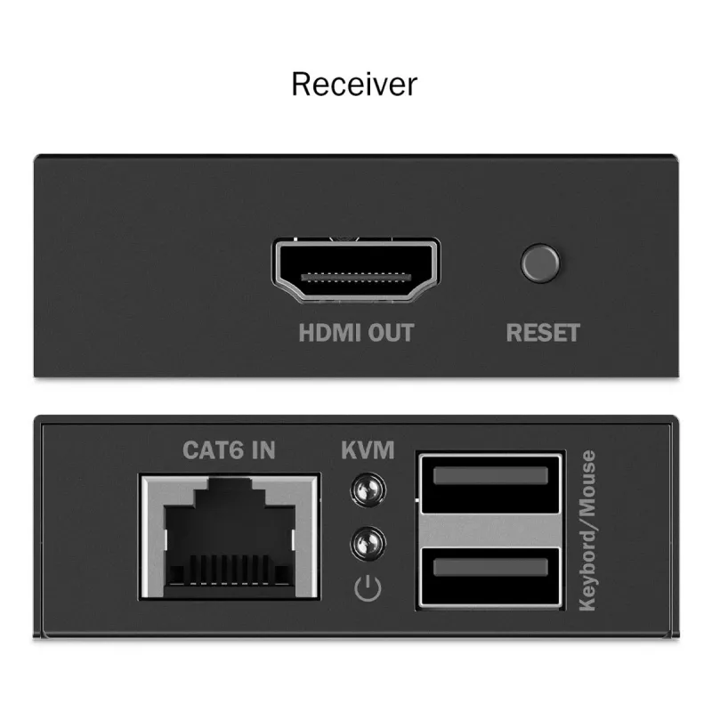 DIGITUS HDMI KVM Extender Set – 4K/30Hz 40/70m PoC CAT nero