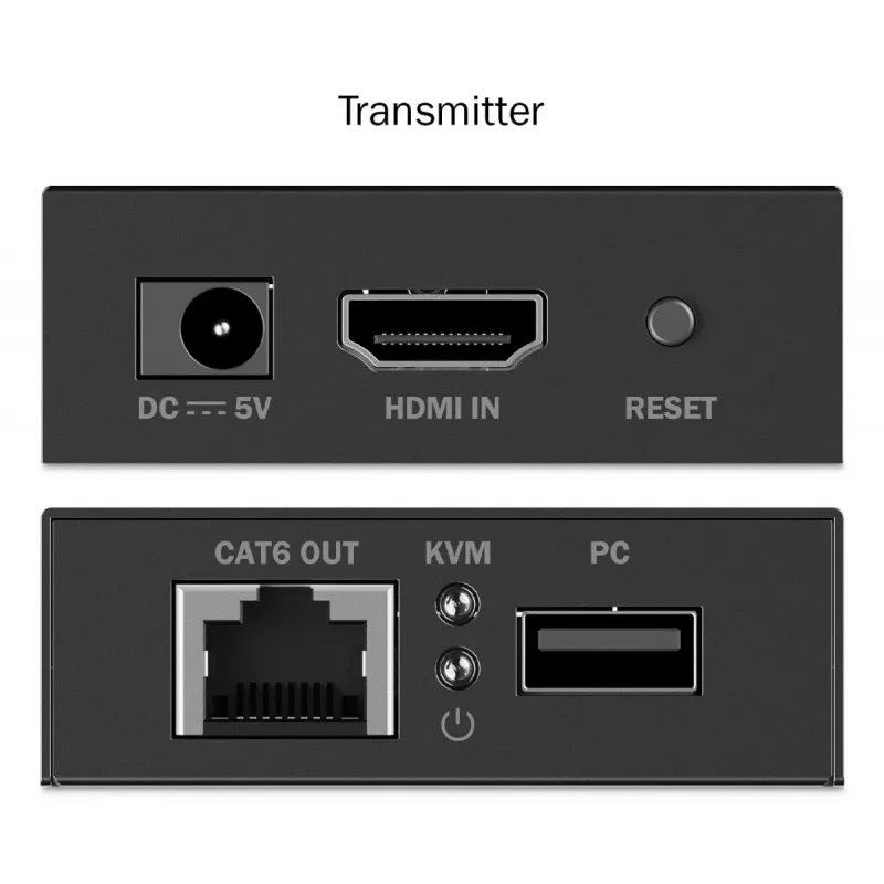 DIGITUS HDMI KVM Extender Set – 4K/30Hz 40/70m PoC CAT nero