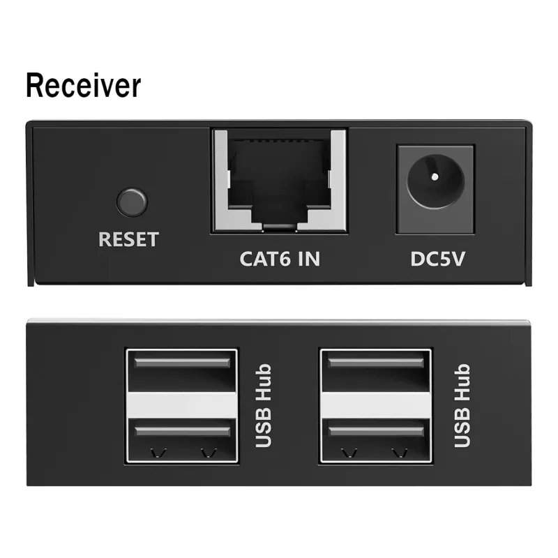 DIGITUS USB Extender - USB 2.0 4 porte USB-A 150m per uso con cavo CAT6 (o superiore)