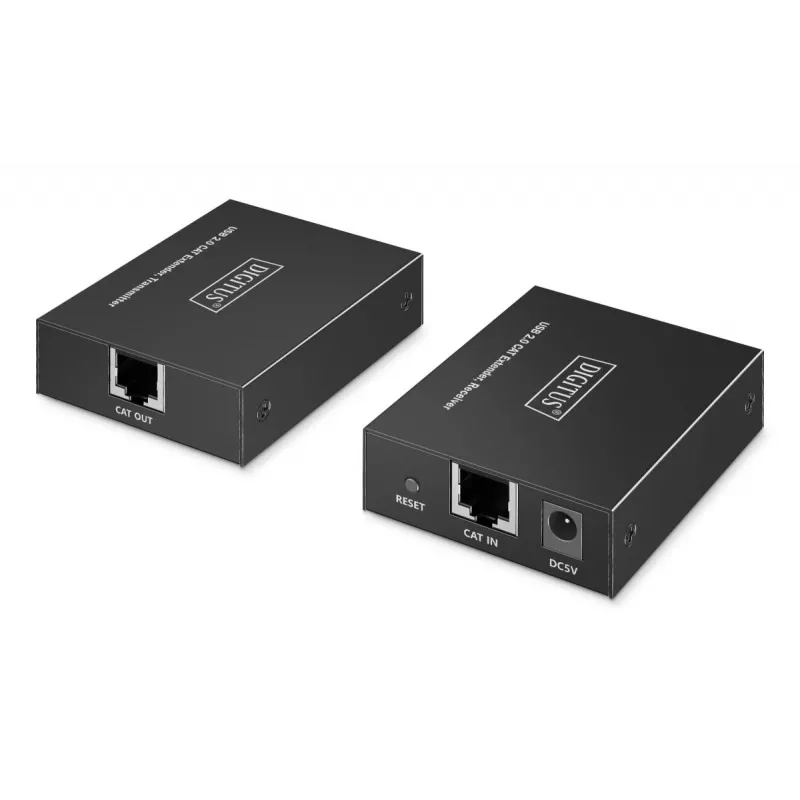 DIGITUS USB Extender - USB 2.0 4 porte USB-A 150m per uso con cavo CAT6 (o superiore)