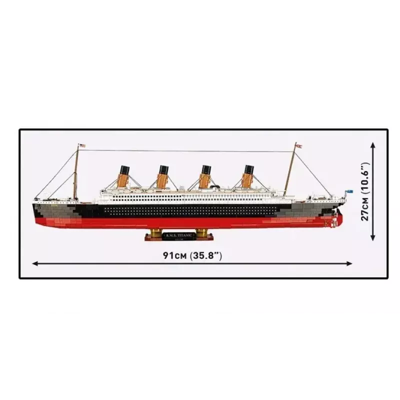 Set da costruzione Cobi R.M.S. Titanic modello, 3.260 mattoncini in plastica (COBI-1686)