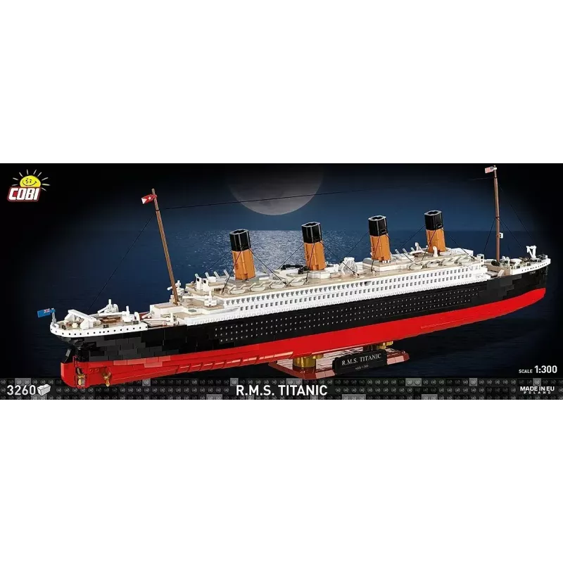 Set da costruzione Cobi R.M.S. Titanic modello, 3.260 mattoncini in plastica (COBI-1686)