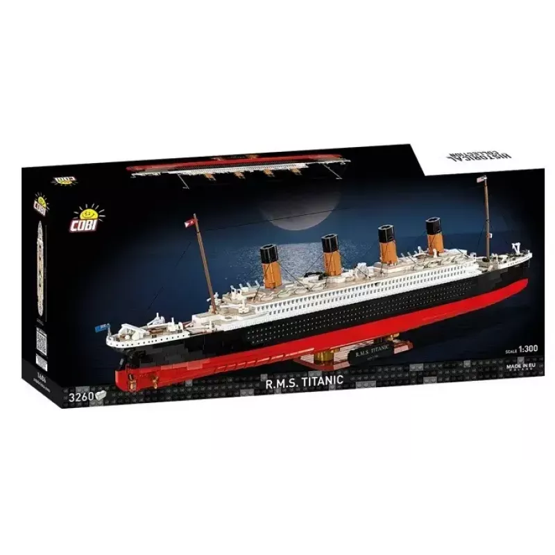 Set da costruzione Cobi R.M.S. Titanic modello, 3.260 mattoncini in plastica (COBI-1686)