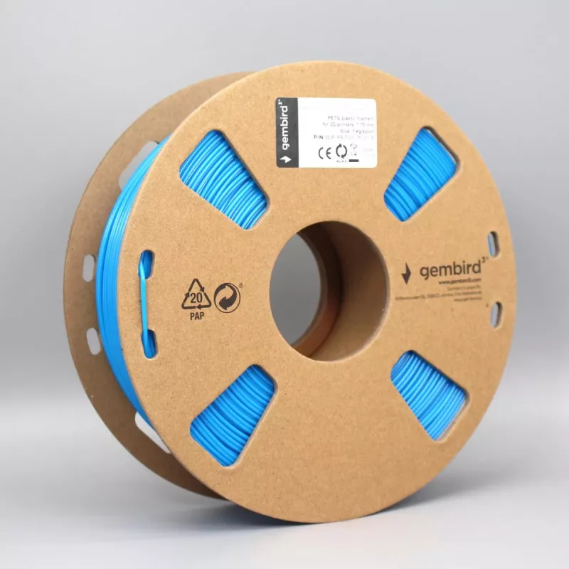 Materiale per stampa 3D Gembird 3DP-PETG1.75-01-B polietilentereftalato glicole PETG blu